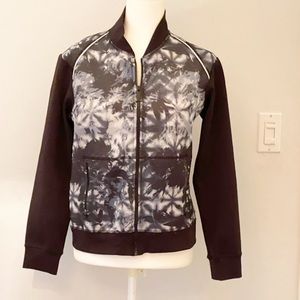 Alala Woven Mesh Zip Sweatshirt in Palm Shadow